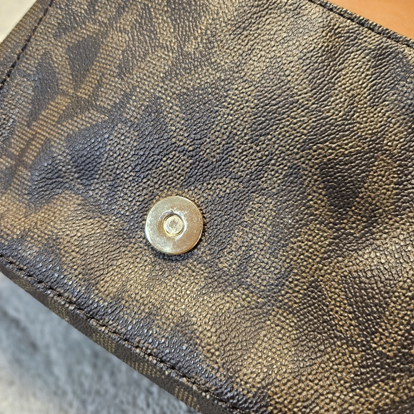 Michael Kors Brown Signature Coated Canvas and Leather Fulton Crossbody Bag - Picture 9 of 13